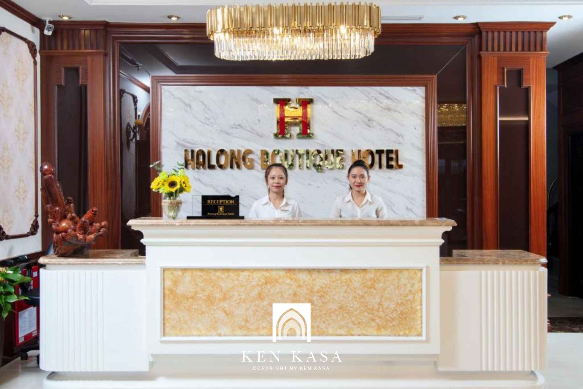 quầy check in với lối thiết kế tinh tế 
